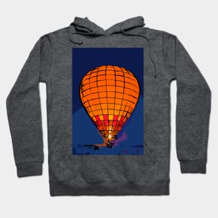 Peach Hot Air Balloon Night Glow In Abstract Hoodie